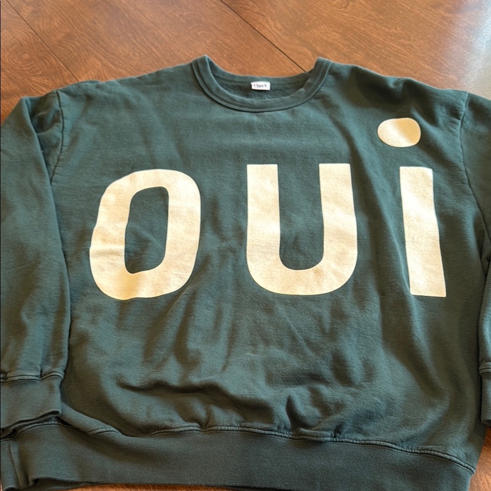 Clare V Oversized Oui Sweatshirt